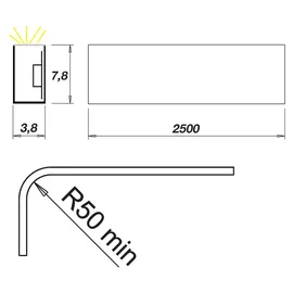 SOTech Domus Line LED-Modul FLEXYLED SE H4 D-Motion 2500 x 3,8 x 7,8 mm, 12v, 16.4w, dimmbar, 2700-6800 K, Micro12)