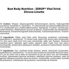 Best Body Nutrition Low Carb Vital Drink Zitrone-Limette 1000 ml