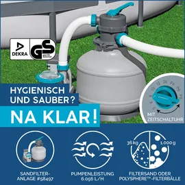 BESTWAY Hydrium Set 490 x 130 cm palisander inkl. Sandfilteranlage (5-tlg.)