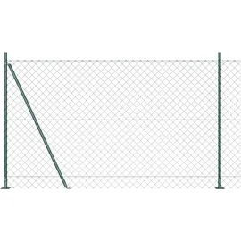 vidaXL Zaunpfosten 10 x 1,5 m Grün/Stahl