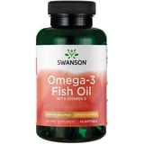 Swanson, Omega-3 Fish Oil With Vitamin D, (Fischöl mit Vitamin D), 1000mg, Zitronengeschmack, 60 Weichkapseln, Laborgeprüft, Sojafrei, Glutenfrei, Ohne Gentechnik