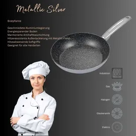 Schäfer Elektronik Schäfer Pfannen Hochwertiges Kochgeschirr – Für Perfektes Kochen und Braten Bratpfanne Ø20cm Metallic Silver