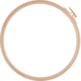 SIKABUL VBS Stickring Stickrahmen 7.0 mm Breite 8.0 mm Höhe Buchenholz Messing Ideal für Handarbeiten und DIY-Projekte Ø 21,5 cm