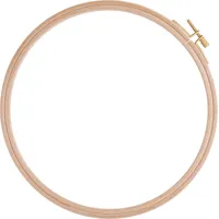 SIKABUL VBS Stickring Stickrahmen 7.0 mm Breite 8.0 mm Höhe Buchenholz Messing Ideal für Handarbeiten und DIY-Projekte Ø 21,5 cm