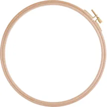 SIKABUL VBS Stickring Stickrahmen 7.0 mm Breite 8.0 mm Höhe Buchenholz Messing Ideal für Handarbeiten und DIY-Projekte Ø 21,5 cm