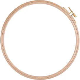 SIKABUL VBS Stickring Stickrahmen 7.0 mm Breite 8.0 mm Höhe Buchenholz Messing Ideal für Handarbeiten und DIY-Projekte Ø 21,5 cm