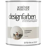SCHÖNER WOHNEN-Farbe Wandfarbe Designfarbe  (Ästhetisches Betongrau, Matt, 1 l, Konservierungsmittelfrei)