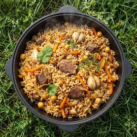 4big.fun Gusseisen Kasan 22L NAMANGAN Deckel Topf Kazan WOK Kessel BBQ