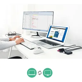 UGREEN USB 2.0 2x4 KVM-Switch Schwarz
