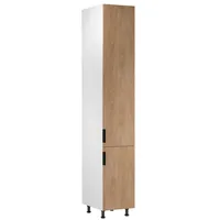 ROYAL24_MARKT Hochschrank - Elegantes und vielseitiges Design für Ihre Küche (Küche Hochschrank, 1-St., Premium -Sorento Weiß Sonoma Eiche -D40SPWN P/L) Premium – Zeitlos – Edel.