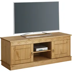 TV-Board HOME AFFAIRE "Indra", beige (natur), B:120cm H:45cm T:40cm, Massivholz, Sideboards, wahlweise in 2 Breiten, Fernsehtisch