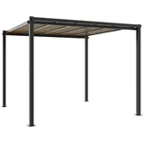 vidaXL Gartenpavillon Anthrazit 3x3 m Aluminium