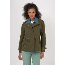 Freshlions Trenchcoat FRESHLIONS "Zelda", Damen, Gr. S, grün (khaki), 100% Baumwolle, unifarben, normal, Mäntel, mit stilvollem Reverskragen