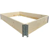 Buri - Profi Aufsatzrahmen Hochbeet-Rahmen 120x80cm stapelbar Palettenrahmen Frühbeet Pflanzbeet Gartenbeet für den gewerblichen Gebrauch - 1 Stück