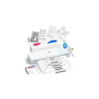 Phomemo M834 Thermodrucker A4, Mobiler Drucker für Unterwegs Kompatibel mit Android und iOS, Tragbare Drucker Unterstützt A4 Thermopapier für Büro, Schule, Zuhause, Unternehmen und Unterwegs