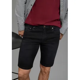 Arizona Jeansshorts "Doppelpack Denimshorts", Herren, Gr. 36, N-Gr, blau used, schwarz, Denim/Jeans, Obermaterial: 82% Baumwolle, 17% Polyester, 1% Elasthan, unifarben, regular fit kniefrei, Jeans Jeansshorts, Regular-Fit, gerade geschnittenes Bein
