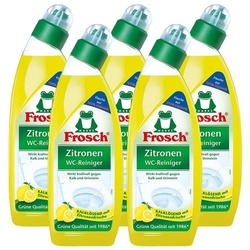 FROSCH 5x Frosch Zitronen WC-Reiniger 750 ml – Kalklösend mit Zitrone WC-Reiniger