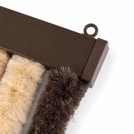 Lemodo Flauschvorhang 90 x 200 cm Braun/Beige Fliegenschutz