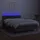 vidaXL Boxspringbett mit Matratze & LED Dunkelgrau 140x200 cm Stoff