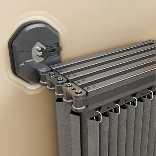 Faltbarer Duschvorhang Anti Schimmel mit Duschvorhangstange L/U Form und Saugnapf, Duschvorhang Leinen Textil Ohne Bohren, Wasserdicht/Waschbar für Eckdusche, Shower Curtains(Blau,104 cm+25 cm)