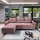 masseno Ecksofa Pisan Polyester 2-Sitzer Rosa