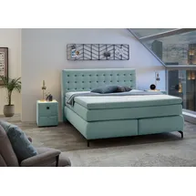 Jockenhöfer Boxspringbett »Jessica inklusive 9cm Kaltschaum-Topper«, und 7-Zonen-TTFK-Matratze (H3,H3/H4 oder H4), Liegefläche 180x200cm grün