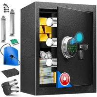 Kesser KESSER® Elektr. Tresor mit Fingerabdruck & Schlüssel Inkl.