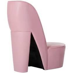vidaXL Stuhl in Stöckelschuh-Form Rosa Kunstleder