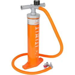 Pumpe Kajak Doppelhub 8 PSI 2 × 2.6 L - orange orangefarben fluoreszierend|hellgrau No Size