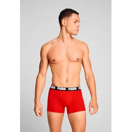 Puma Everyday Basic Boxers 2er Pack Rot/Schwarz XL