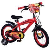Volare Kinderfahrrad Disney Cars für Jungen 14 Zoll Kinderrad in Rot Fahrrad