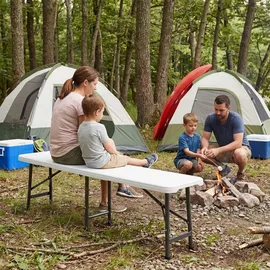 Tectake Campingtischgarnitur Panja Weiß