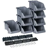 your perfect case YPC Stapelboxen Set 16 x 9 x 7 cm 8-tlg. grau