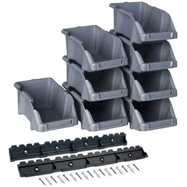 your perfect case YPC Stapelboxen Set 16 x 9 x 7 cm 8-tlg. grau