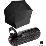 Knirps X1 Super Mini Taschenschirm 2Glam mit ecorepel-Technologie - Black