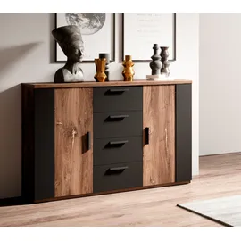 Home Affaire Sigma 132 x 94 x 40 cm Braun / Schwarz