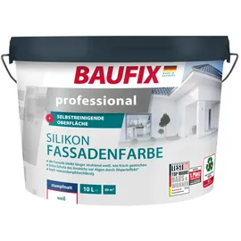 baufix Silikon Fassadenfarbe Weiß stumpfmatt 10 l