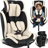 Kidiz KIDIZ® Autokindersitz Premium Kinderautositz Gruppe 1+2+3, 9-36 kg 5-Punkt-Sicherheitsgurt, Autositz, Kindersitz, Einstellbare Kopfstütze, Mitwachsende Sitzerhöhung 1-12 Jahre, Stabil und Sicher