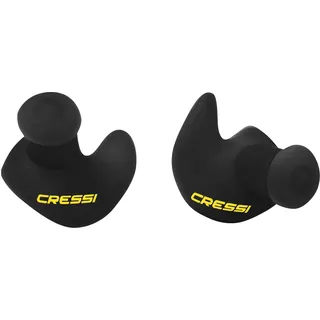 Cressi Dry Ear Plugs Black - Silikon Ohrstöpsel, zur Verhinderung des Eindringens von Wasser beim Schwimmen, Schwarz, Einheitsgröße, Erwachsene