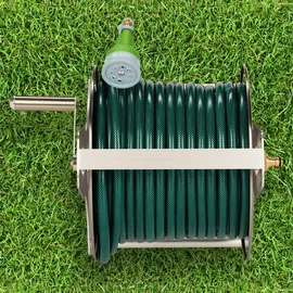 Relaxdays Schlauchtrommel 0,4 m silber