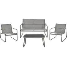 Beliani Lounge Set Grau 4-Sitzer Loungemöbel, Loungemöbel-Sets