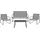 Beliani Lounge Set Grau 4-Sitzer Loungemöbel, Loungemöbel-Sets