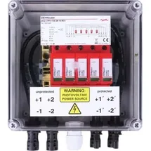 Dehn & Söhne 900924 Typ 2 IP65 2MPPT je 1 String bis 1100V DC DCU YPV 1100 2M 1S MC4 GAK im Gehäuse für PV-Anlagen mit