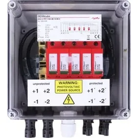Dehn & Söhne 900924 Typ 2 IP65 2MPPT je 1 String bis 1100V DC DCU YPV 1100 2M 1S MC4 GAK im Gehäuse für PV-Anlagen mit