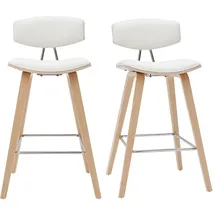 miliboo Design-Barhocker H 69 cm Weiß