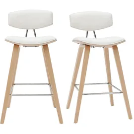 miliboo Design-Barhocker H 69 cm Weiß
