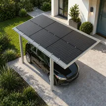 Ximax Solar-Carport Linea Typ 80 5,55 x 2,72 m Edelstahl-Look