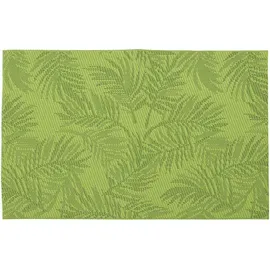 Excellent Houseware 1 Tischset abwaschbar 45x30cm Gewebte Tisch Platzsets mit Blätter Motiv Platzdeckchen Tischuntersetzer Tischdeko Küche Esstisch Gastronomie Hellgrün