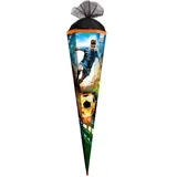 ROTH Motiv-Schultüte, Soccer, 85 cm, eckig, Rot(h)-Spitze, Tüllverschluss, Soundmodul