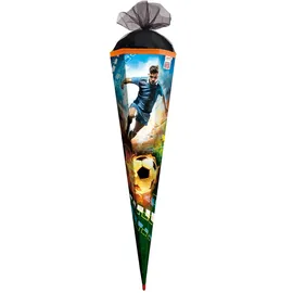ROTH Motiv-Schultüte, Soccer, 85 cm, eckig, Rot(h)-Spitze, Tüllverschluss, Soundmodul
